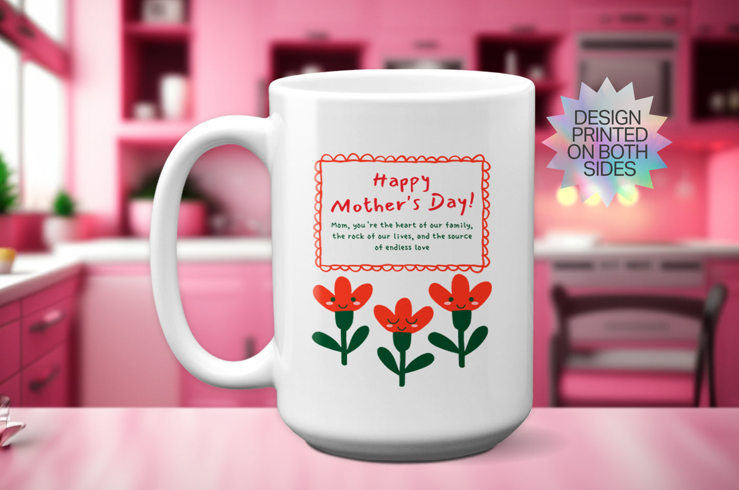 Floral Happy Mother's Day "Heart Of Our Family" Mug