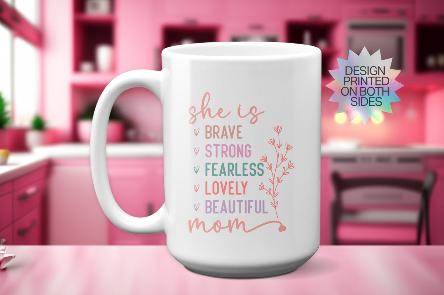 Positive Affirmation "Brave & Beautiful" Mug