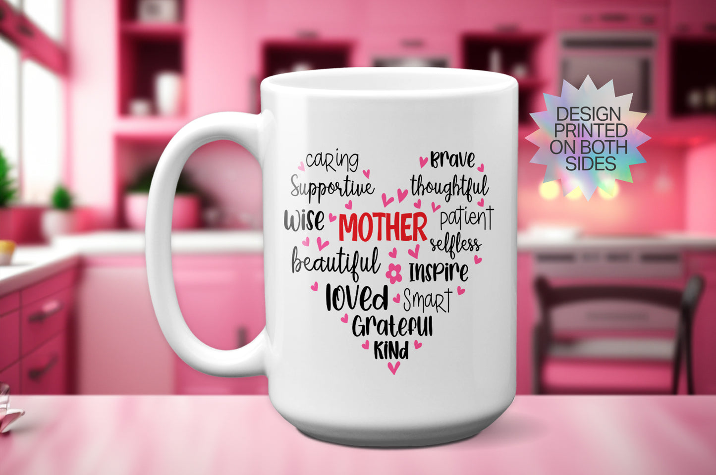 Heart "Word Cloud" Mother's Day Mug