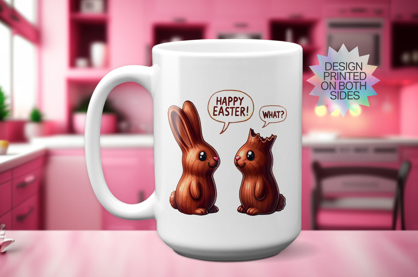 Funny Easter Mug "Chocolate Bunny" Humor