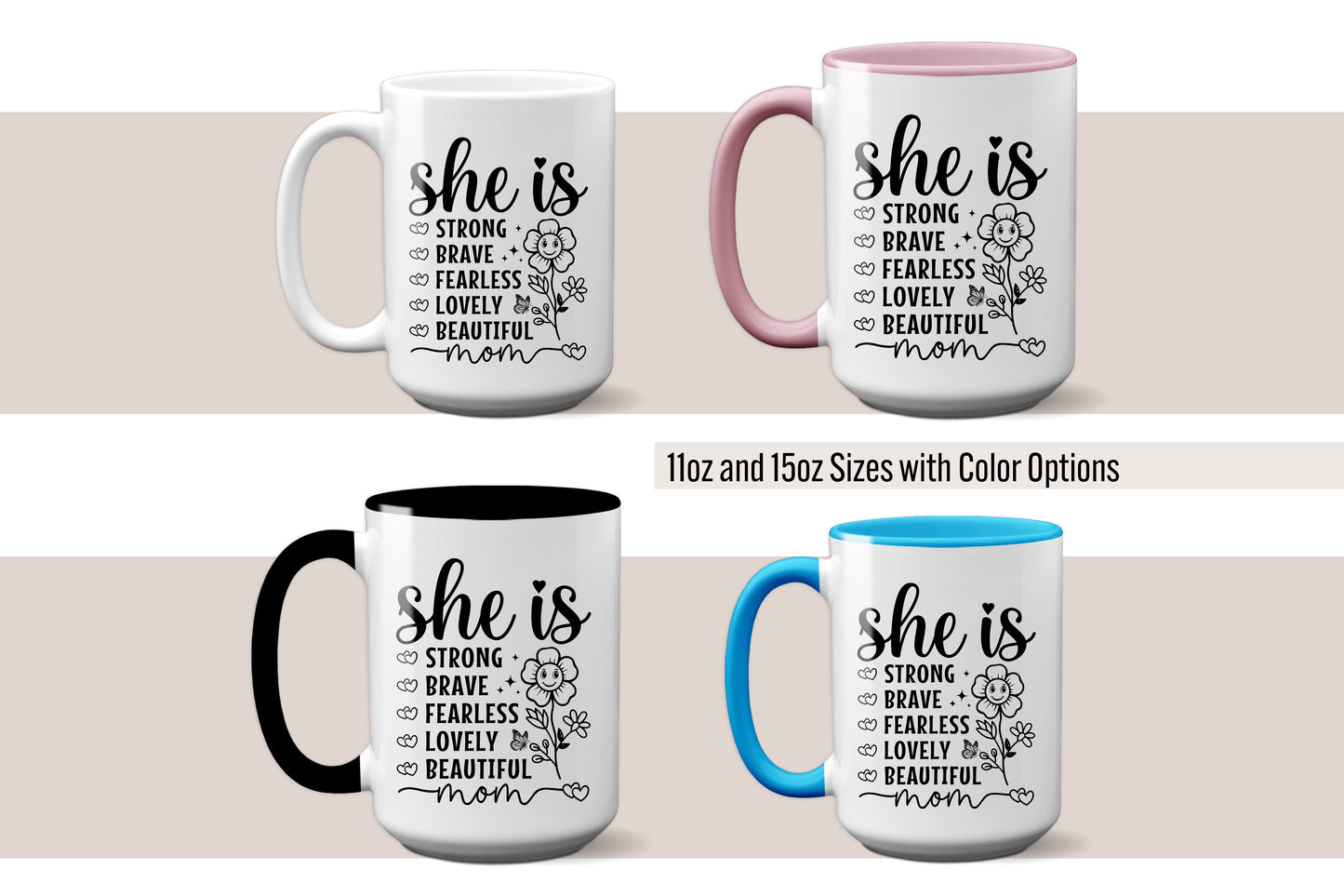 Positive Affirmation "Strong & Fearless" Mug