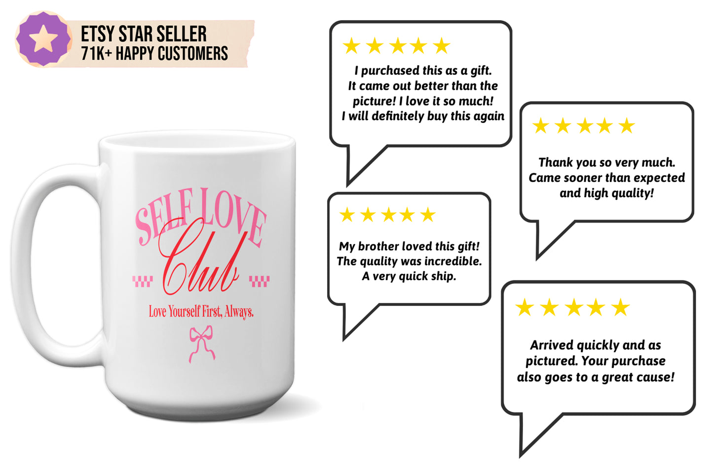 Fun "Self Love Club" - Valentine’s Day Mug