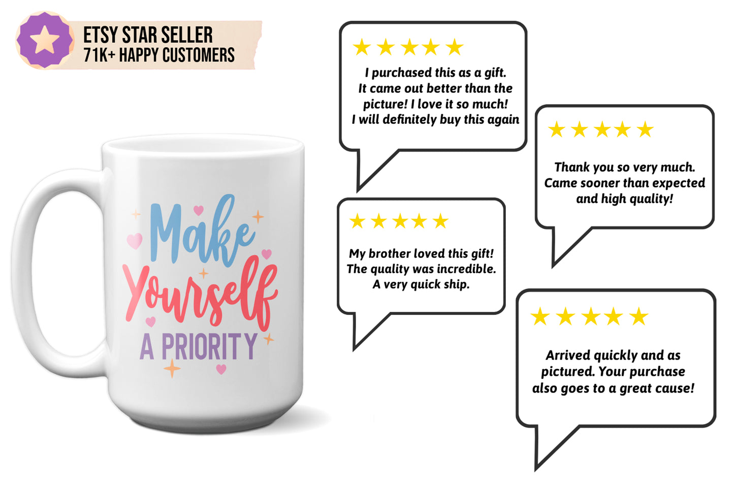 Fun "Make Yourself a Priority" Mug