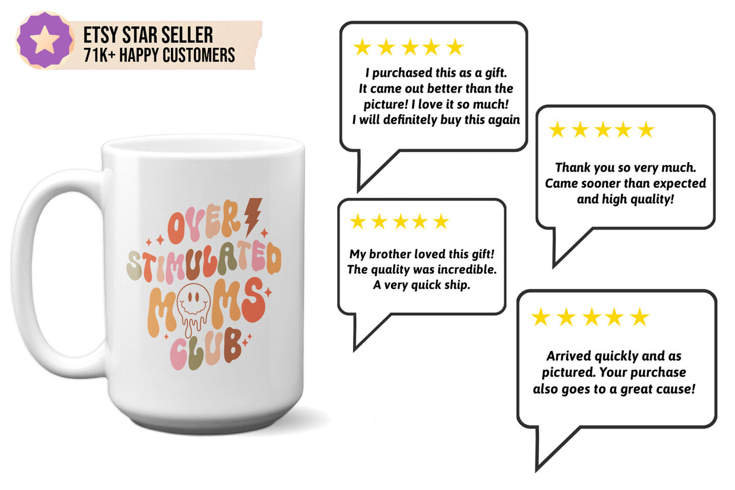 Overstimulated Moms Club Mother's Day Mug