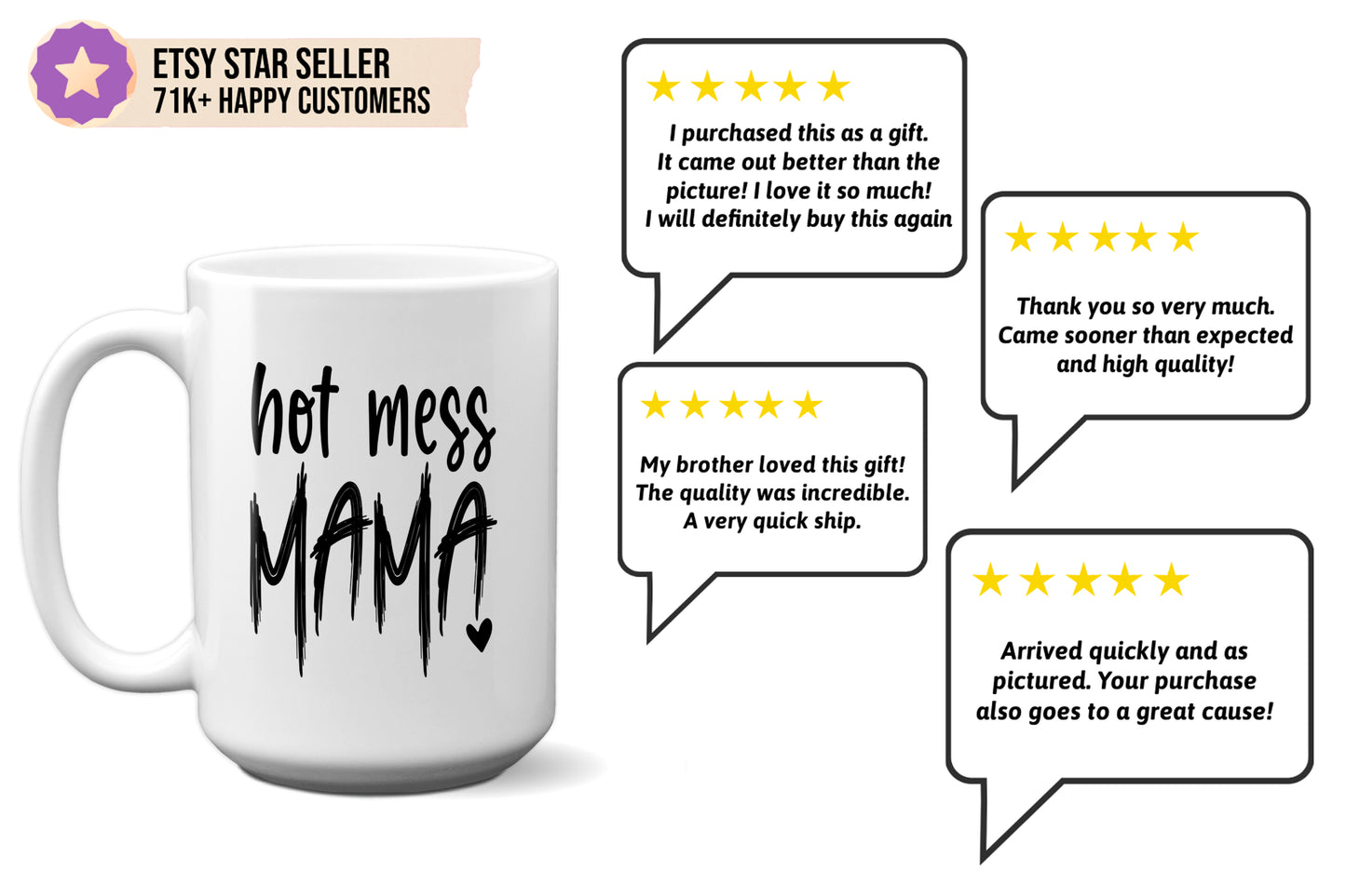 Embrace the Chaos "Hot Mess Mama" Mother's Day Mug