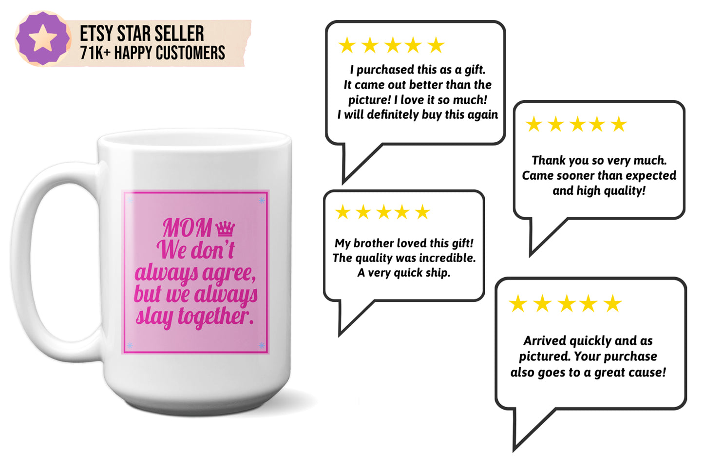 Unbreakable Bond "Mom, We Don’t Always Agree, But We Always Slay Together" Mug