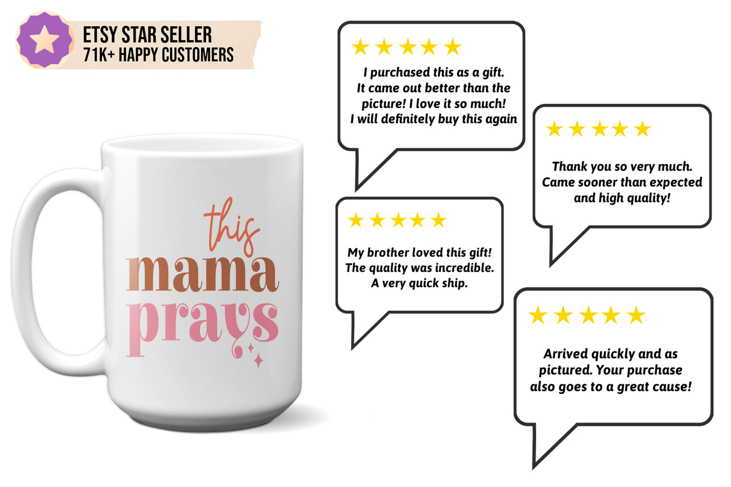 Inspire Her Spirit - "This Mama Prays" Mother's Day Mug