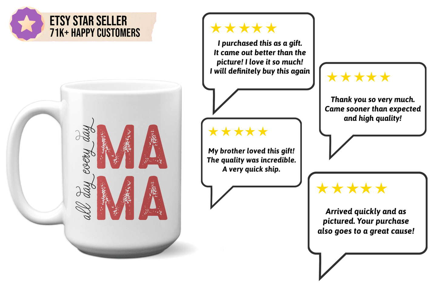 Everyday Hero "MAMA All Day Every Day" Mother's Day Mug