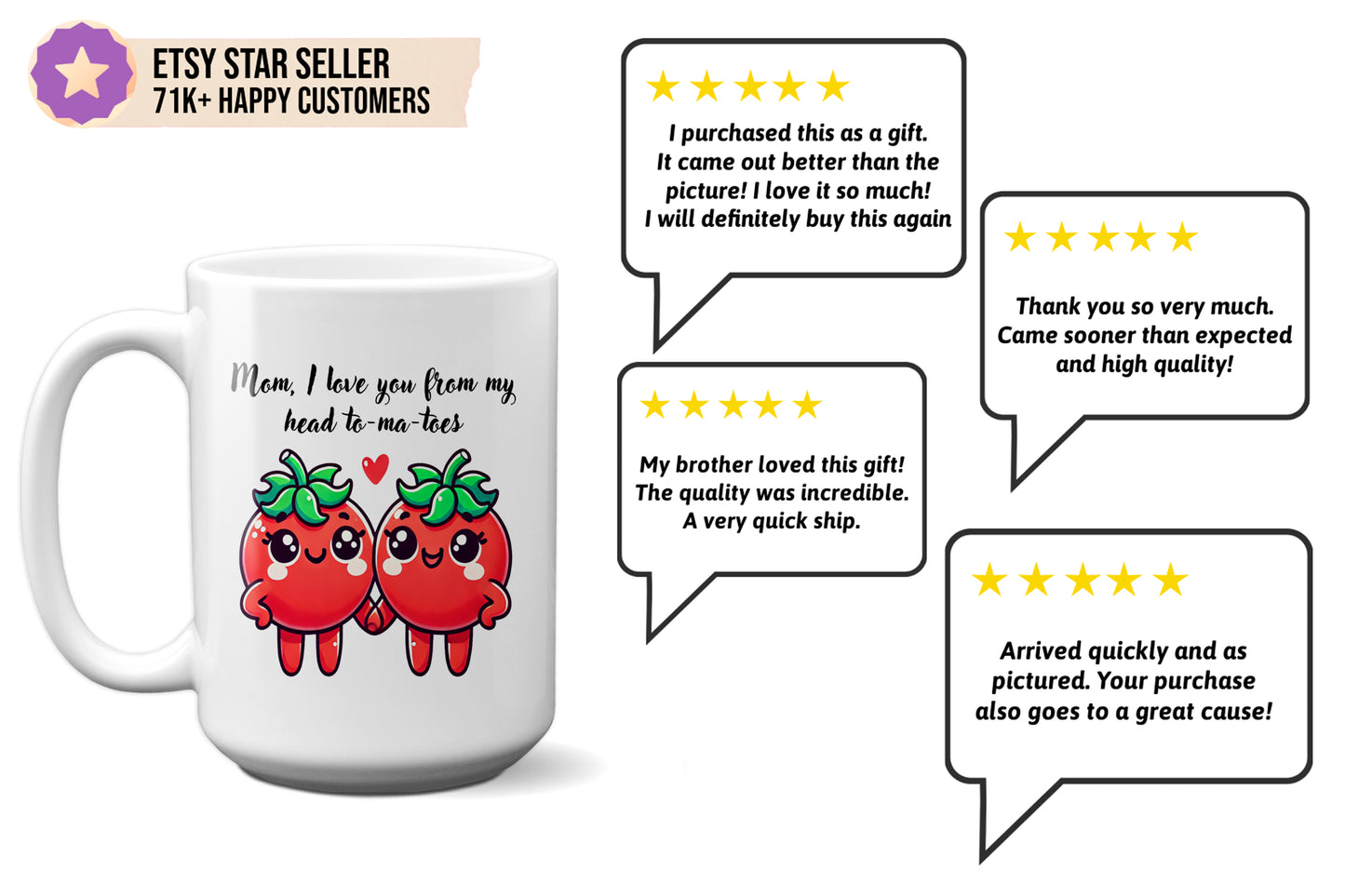 Cute And Punny "I Love You From My Head To-Ma-Toes" Mother's Day Mug