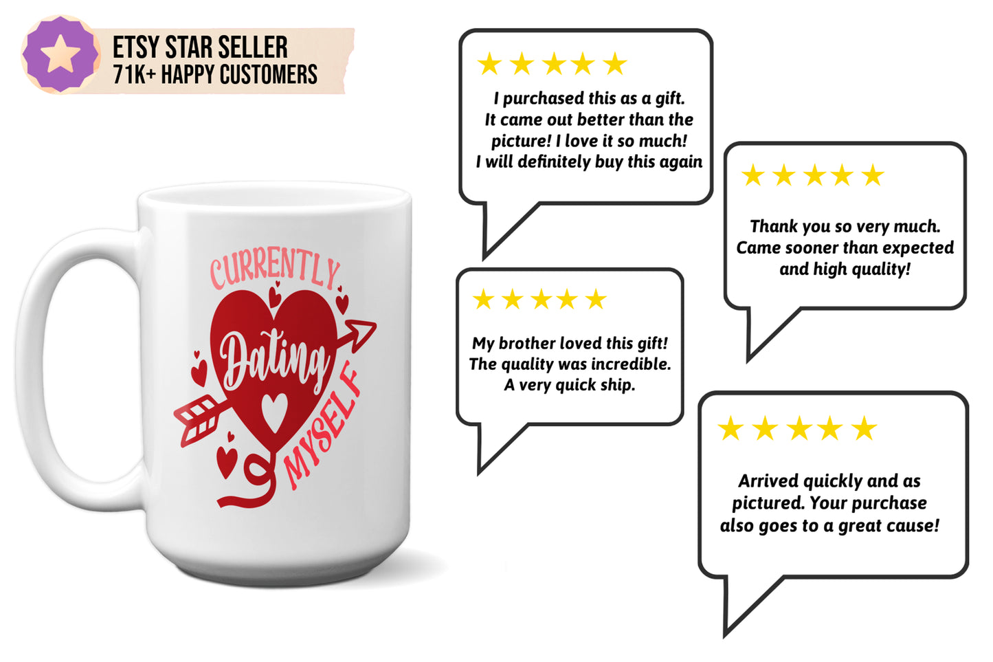 Funny "Currently Dating Myself" Valentine’s Day Mug