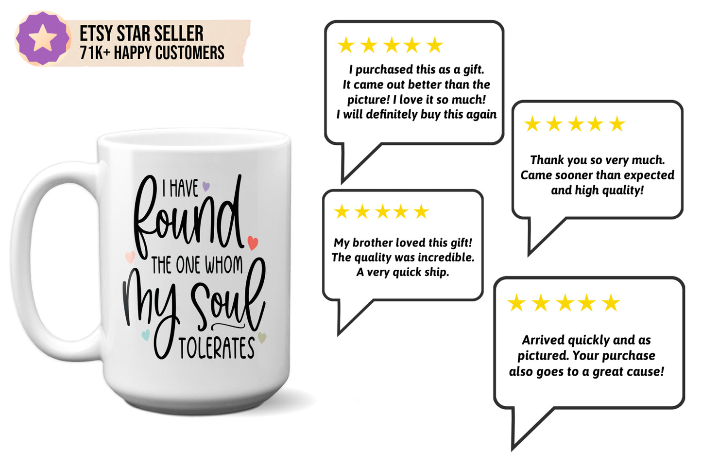 Fun "I Have Found the One Whom My Soul Tolerates" Valentine’s Day Mug