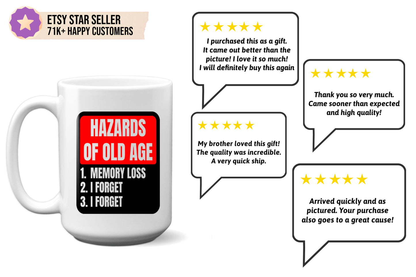Funny "Hazards of Old Age - Memory Loss" Mug