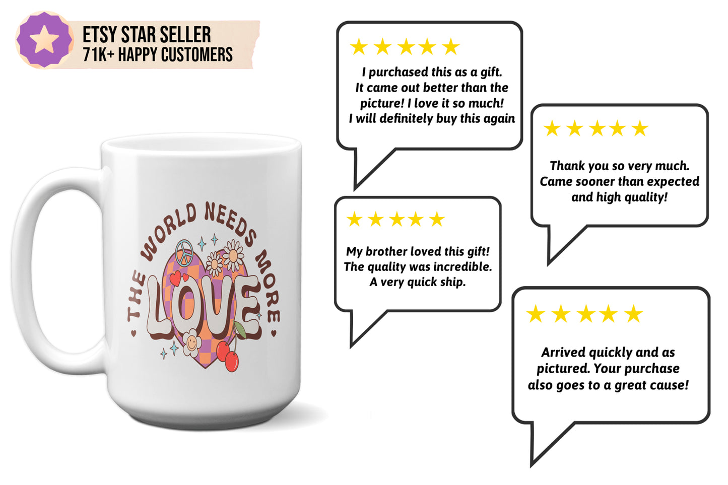 New "The World Needs More Love" Mug