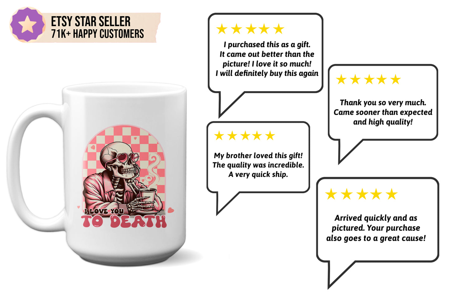 New "I Love You to Death" Mug- A Unique Valentine's Day Gift