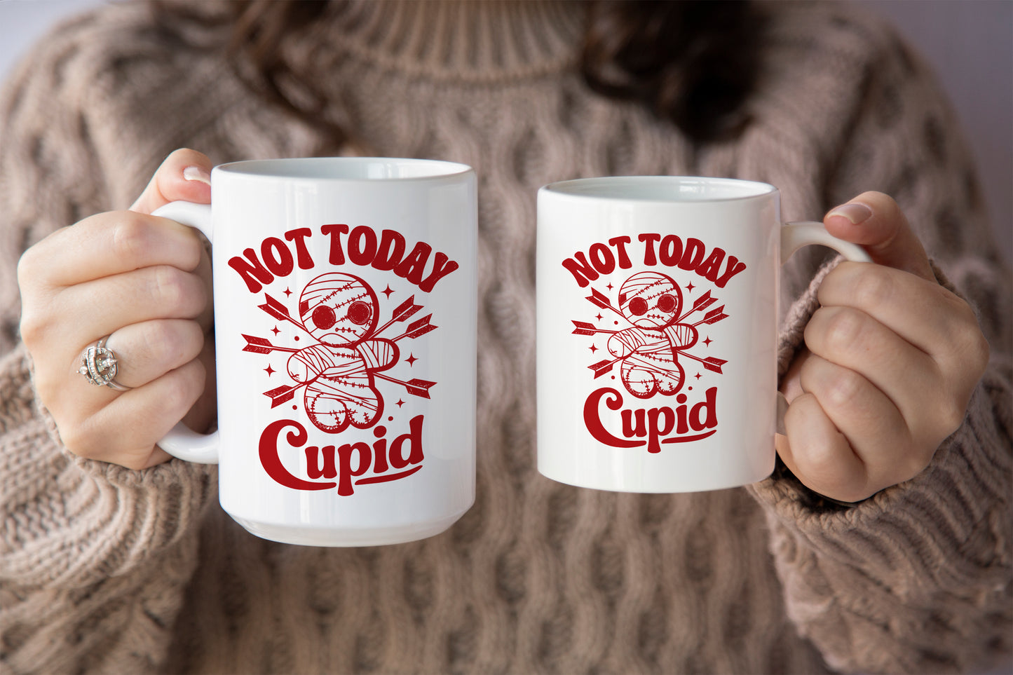 Fun "Not Today, Cupid" - Voodoo Doll Valentine’s Day Mug