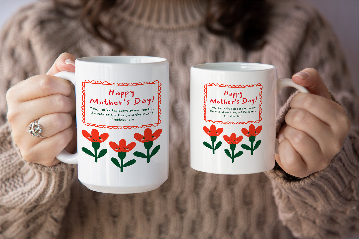 Floral Happy Mother's Day "Heart Of Our Family" Mug