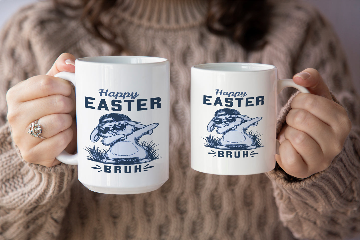 Funny "Happy Easter, Bruh" Coffee Mug