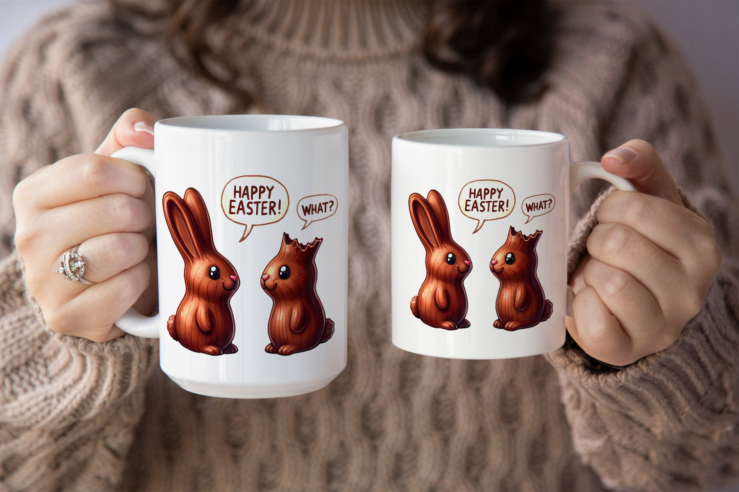 Funny Easter Mug "Chocolate Bunny" Humor