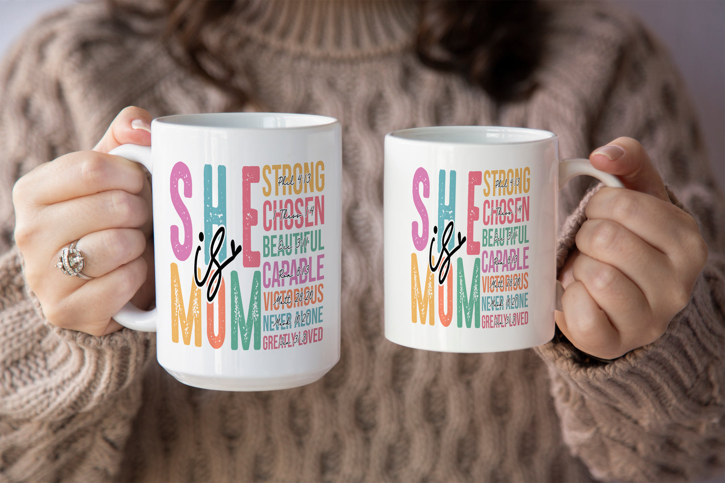 Celebrate Her Strength 'She Is Mom' Mother's Day Mug