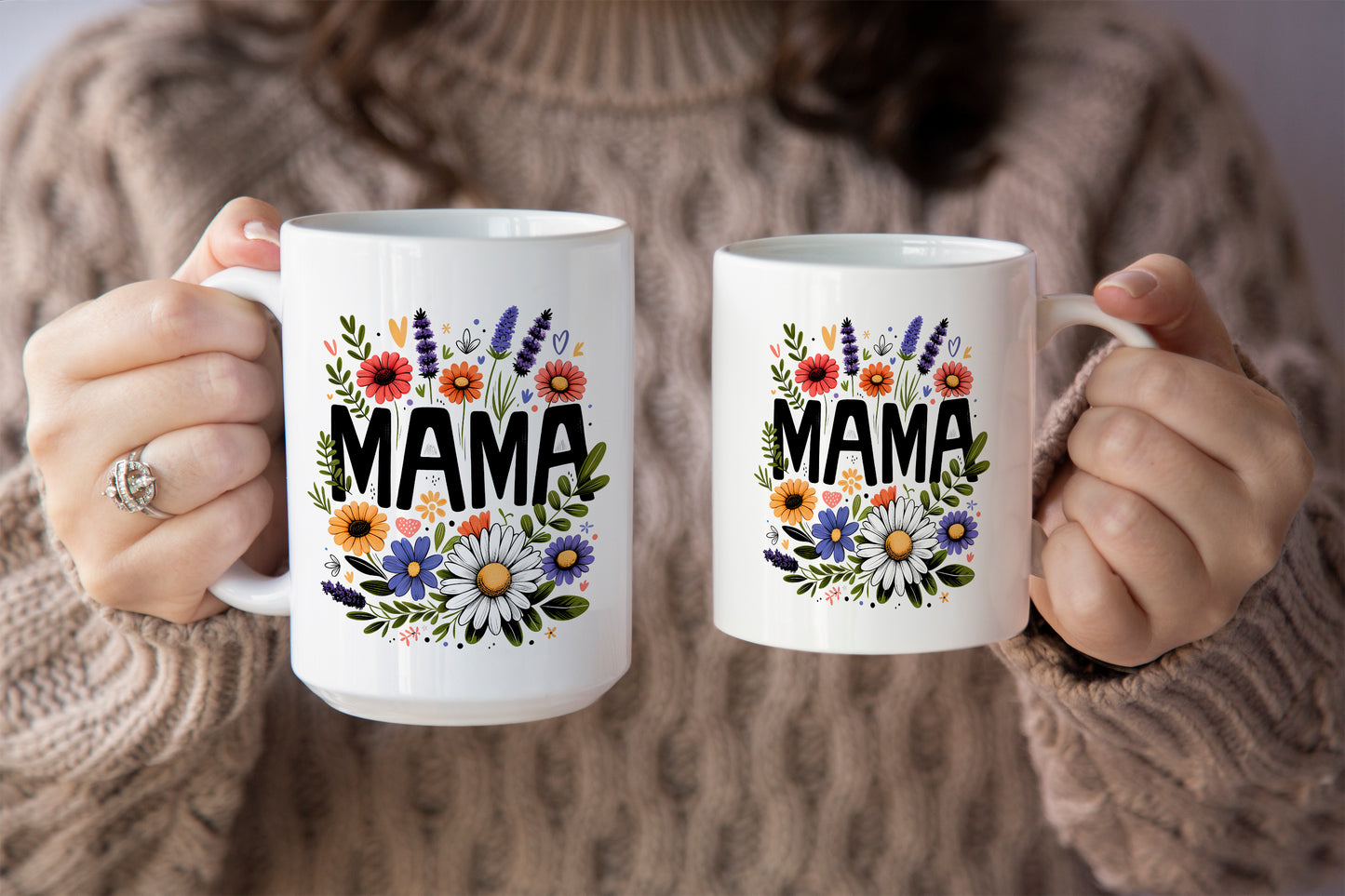 Mother's Day "Mama" Floral Mug