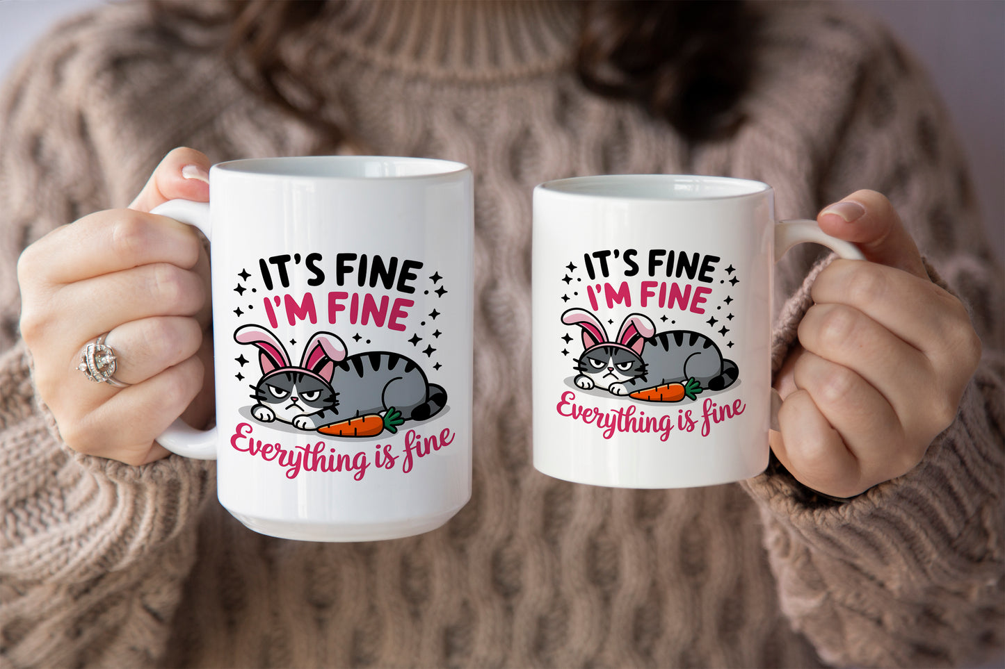 Funny "It's Fine, I'm Fine, Everything Is Fine" Easter Mug