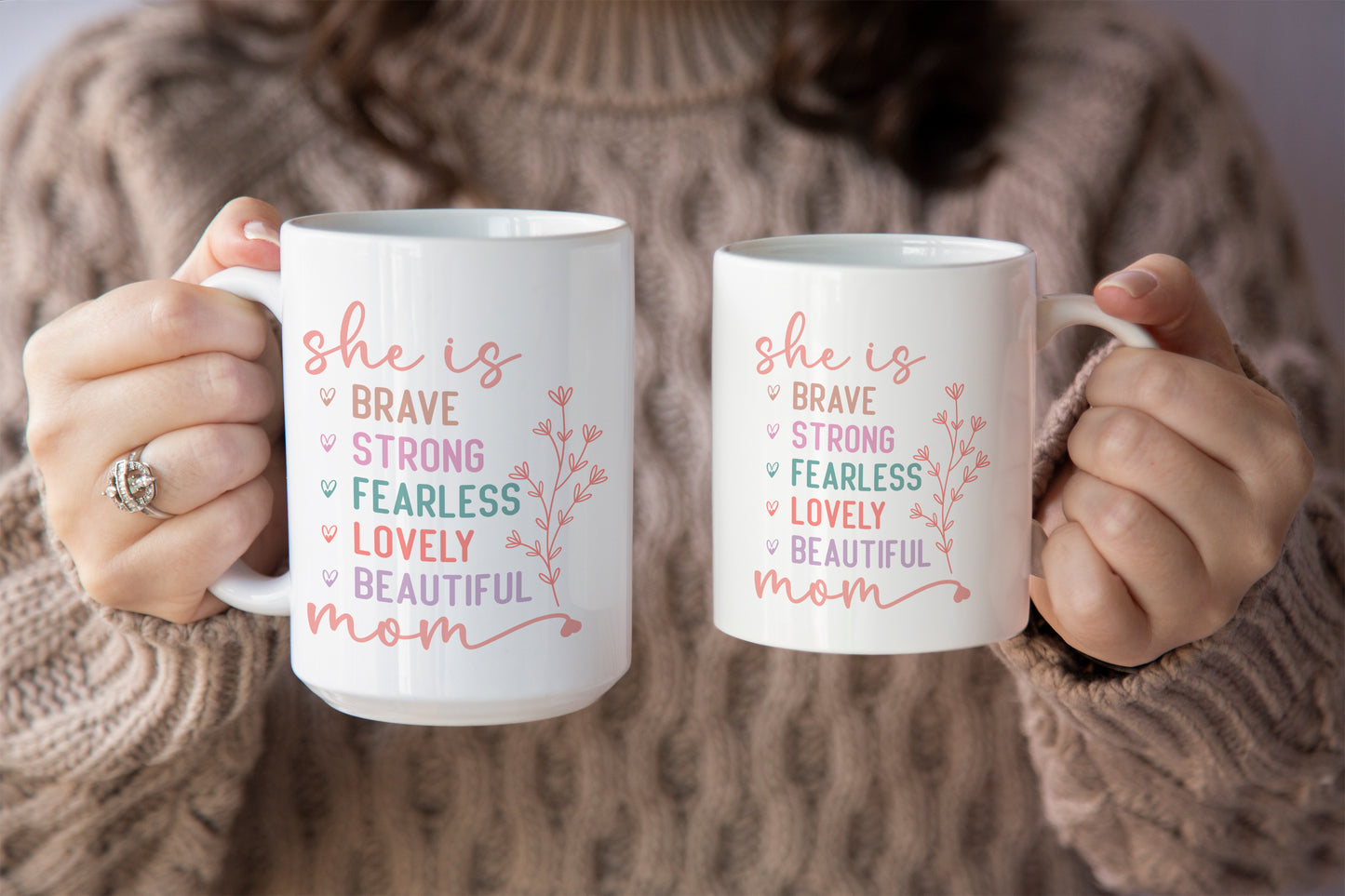 Positive Affirmation "Brave & Beautiful" Mug
