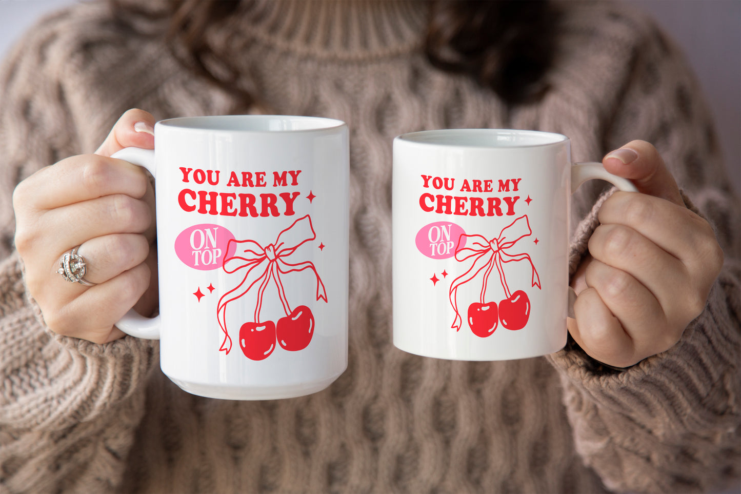 Fun "You Are My Cherry on Top" Valentine’s Day Mug