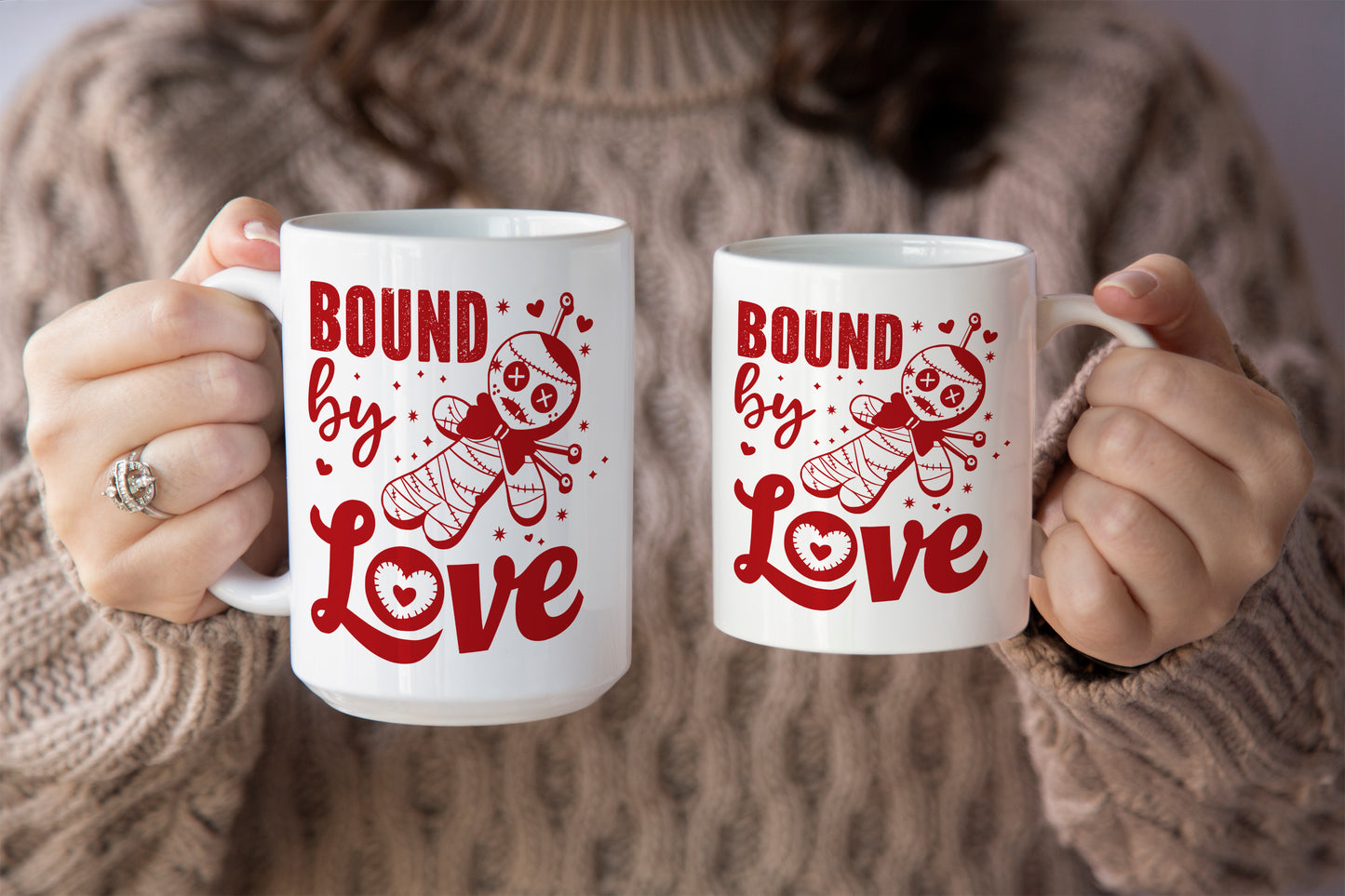 Funny "Bound by Love" Voodoo Doll Valentine’s Day Mug