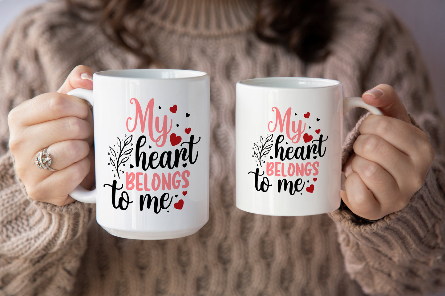 Fun "My Heart Belongs to Me" Valentine’s Day Mug