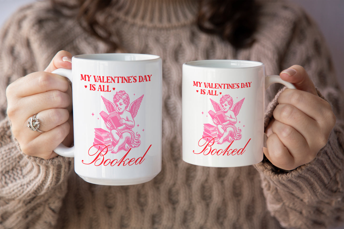 Fun "My Valentine’s Day Is All Booked" - Cupid Reading Mug