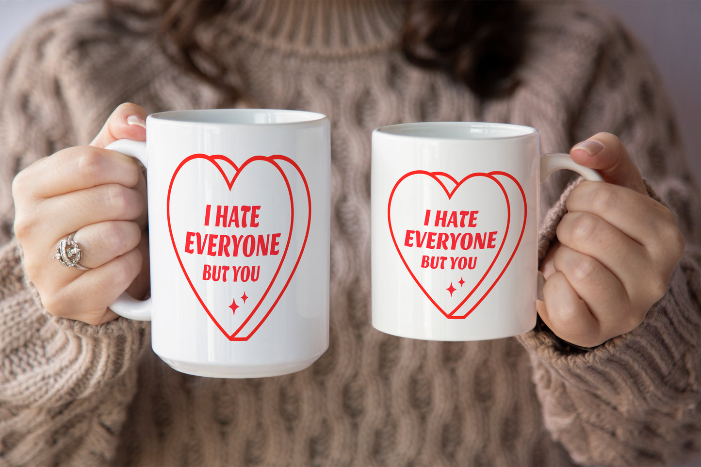 Fun "I Hate Everyone But You" Valentine’s Day Mug