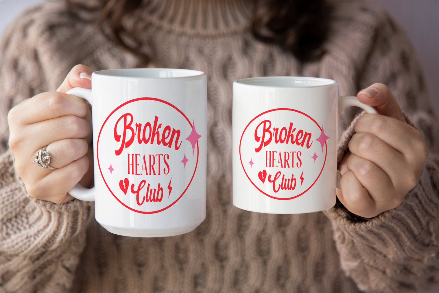 Fun "Broken Hearts Club" - Valentine’s Day Mug