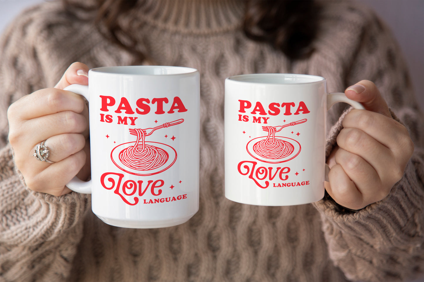 Fun "Pasta Is My Love Language" - Valentine’s Day Mug