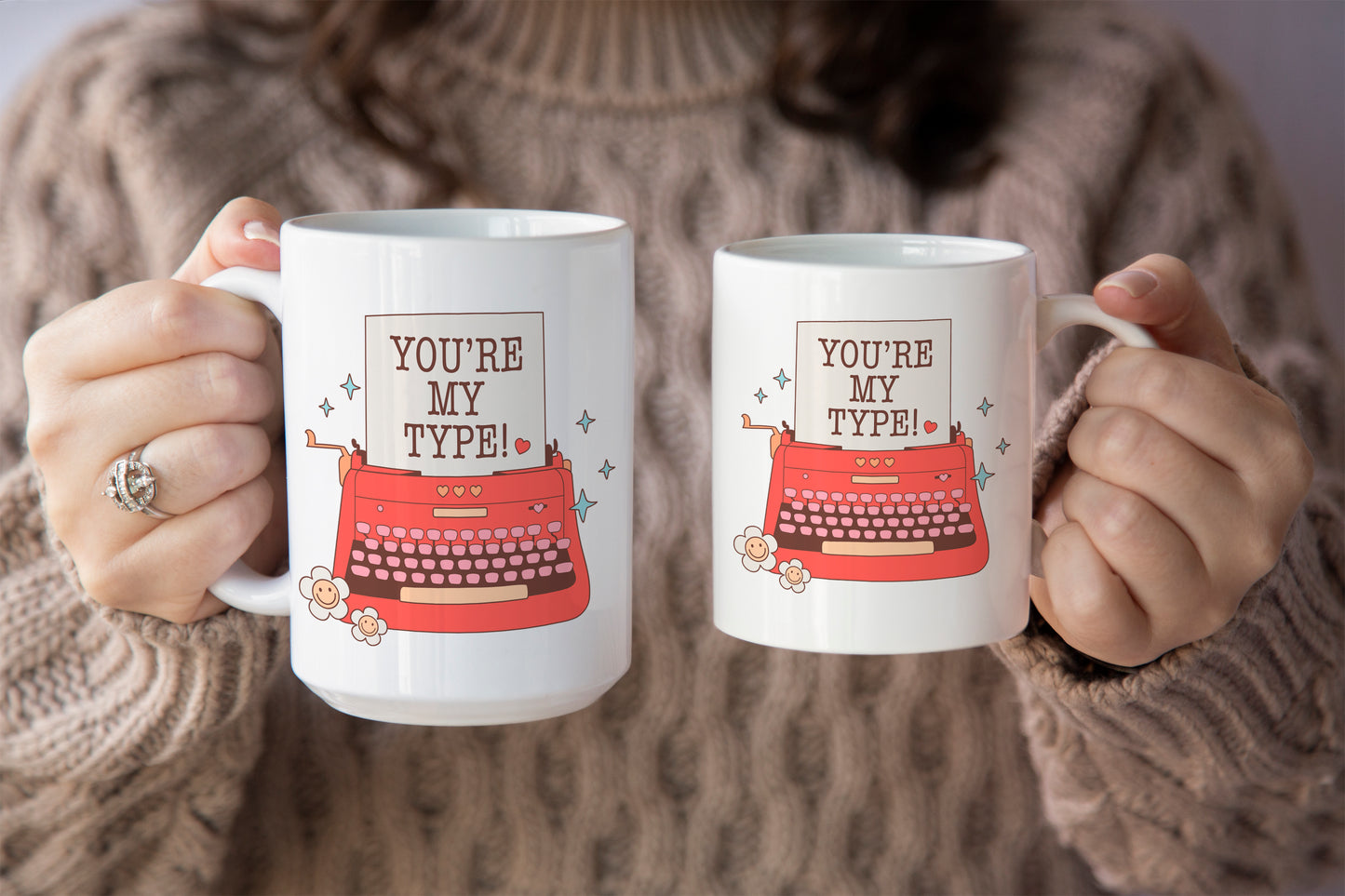 Unique "You’re My Type" Mug with Typewriter