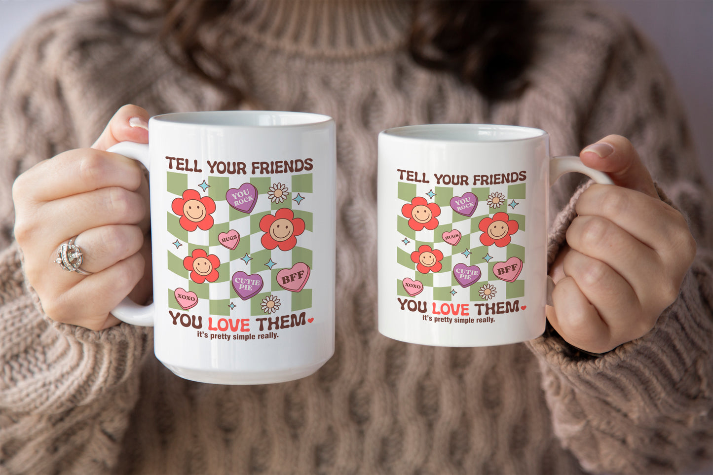 Sweet "Tell Your Friends You Love Them" Valentines Mug