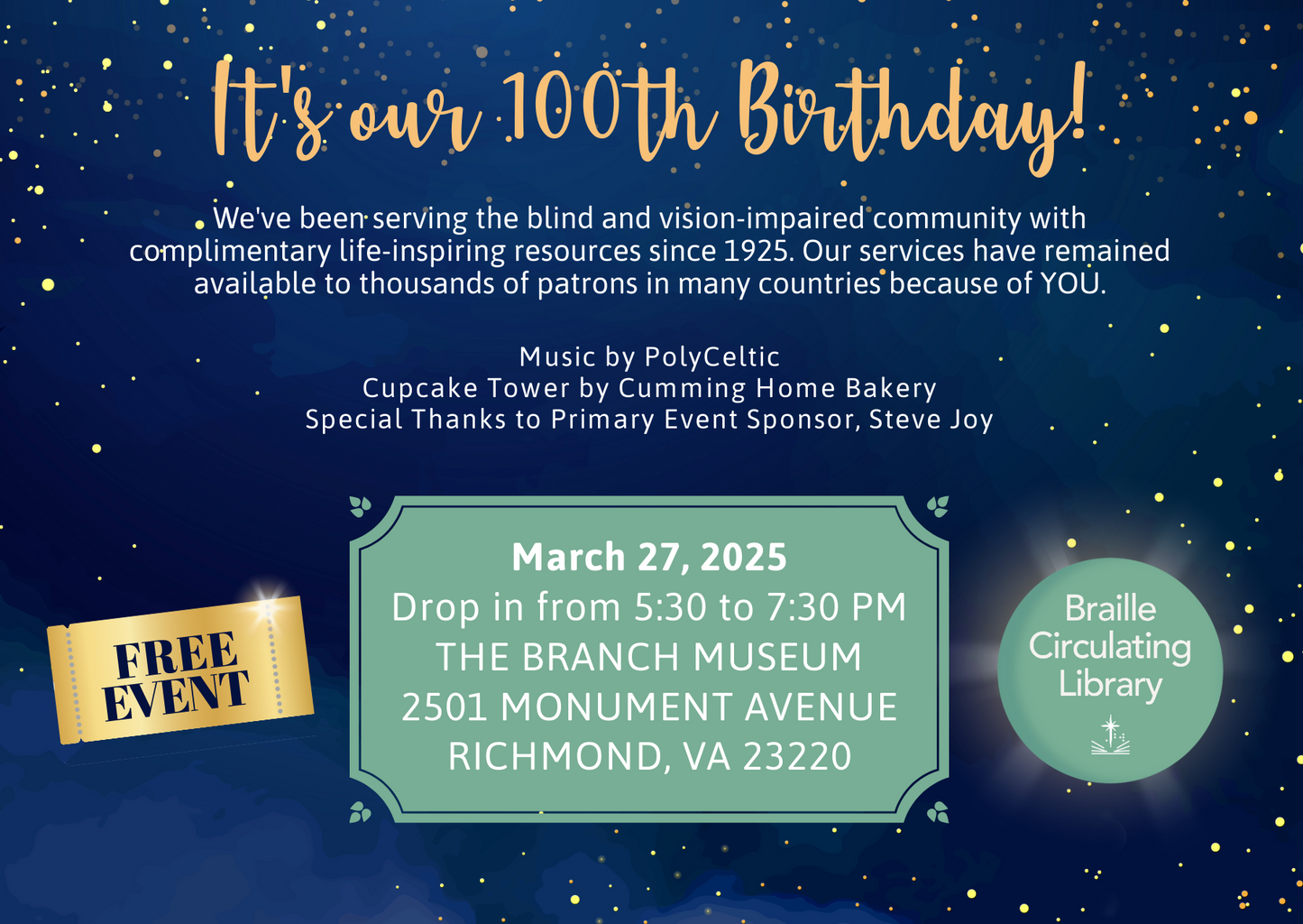 Invitation Card - Braille Circulation Library