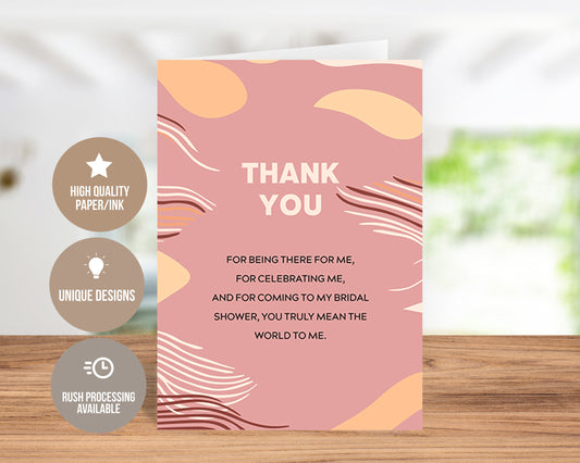 Thank You Bridal Shower Greeting Card