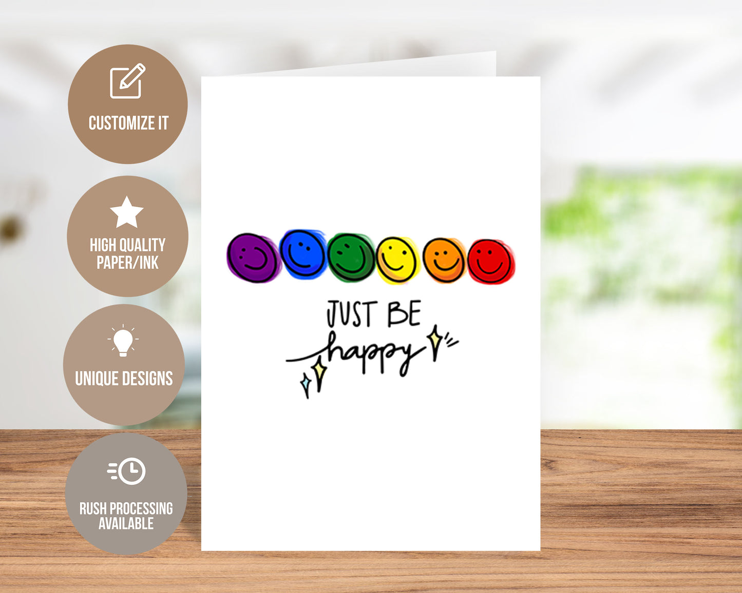Just Be Happy Pride Awareness Card