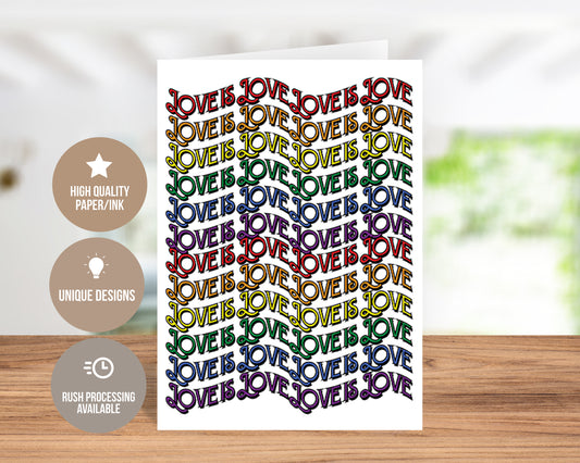 Love Is Love Is Love Greeting Card