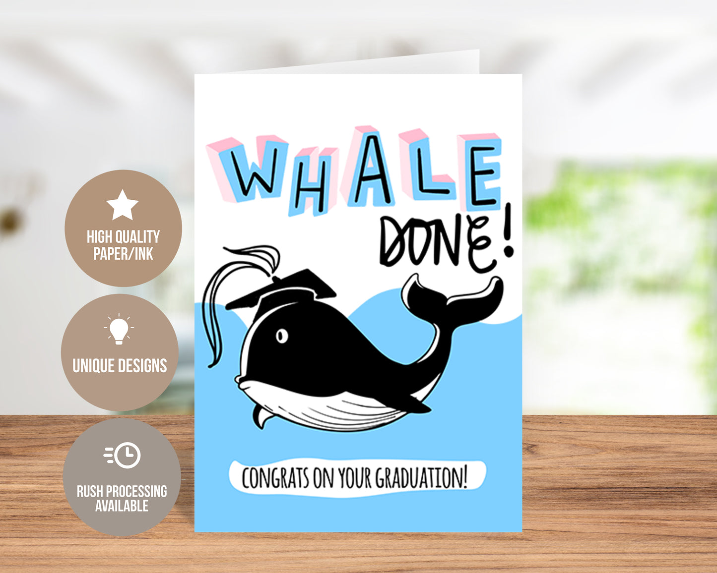 Whale Done! Congrats Grad-Traditional Card
