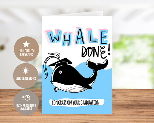 Whale Done! Congrats Grad-Traditional Card