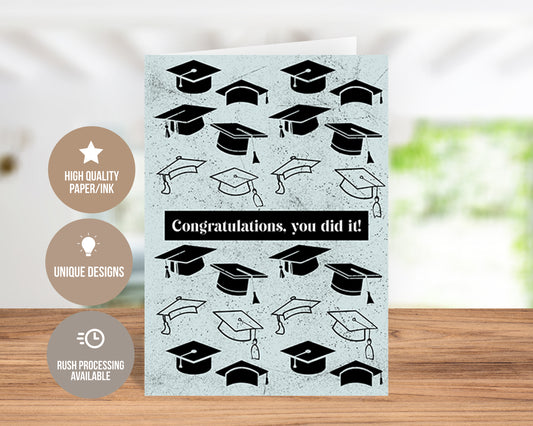 Congratulations! You Did It! (Blue)- Traditional Card