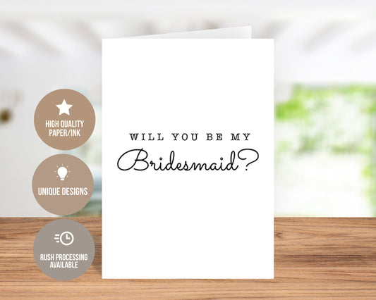 Will You Be My Bridesmaid-Traditional Card