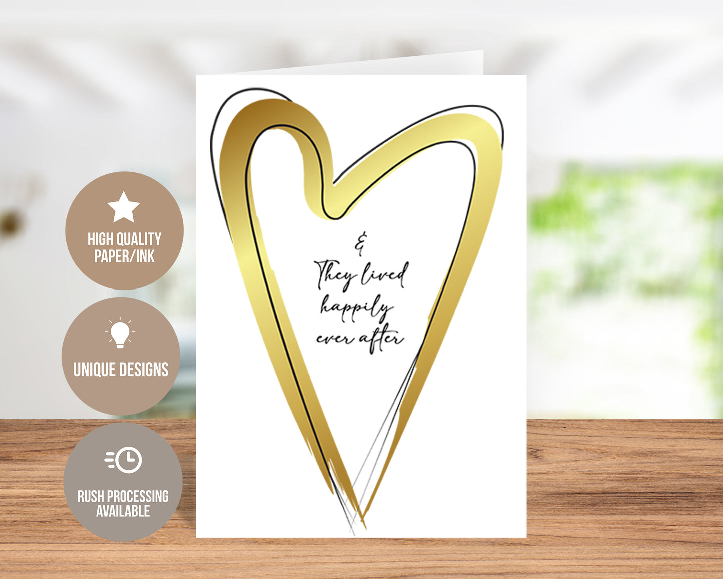 Happily Ever After Wedding Greeting Card