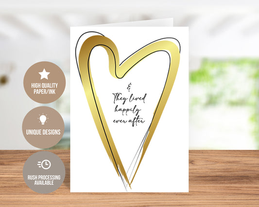 Happily Ever After Wedding Greeting Card