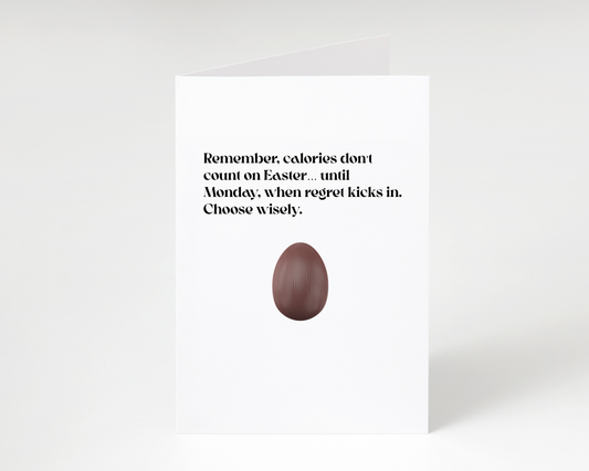 Funny "Calories Don't Count" Easter Card