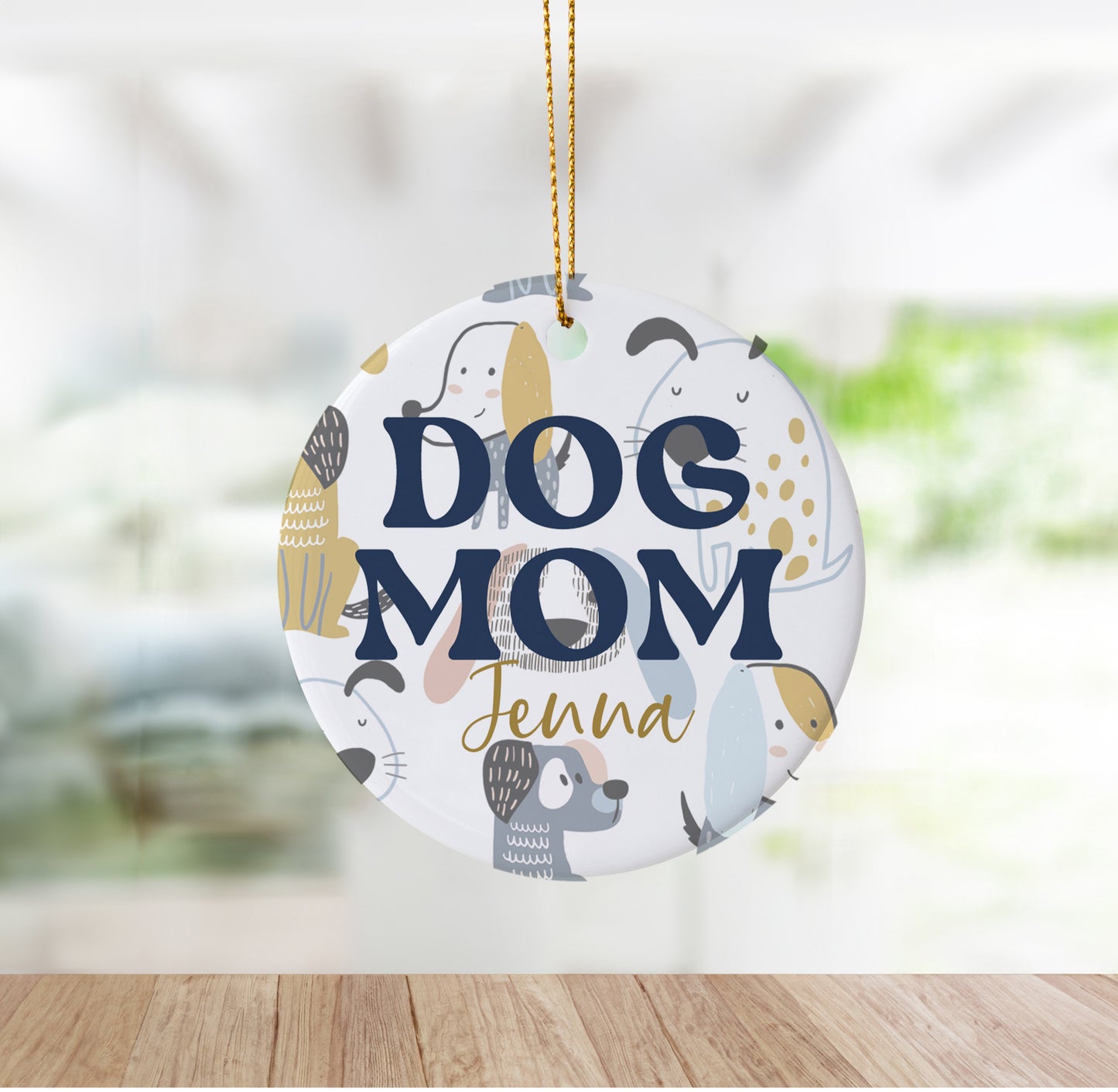 Custom "Dog Mom" Ornament