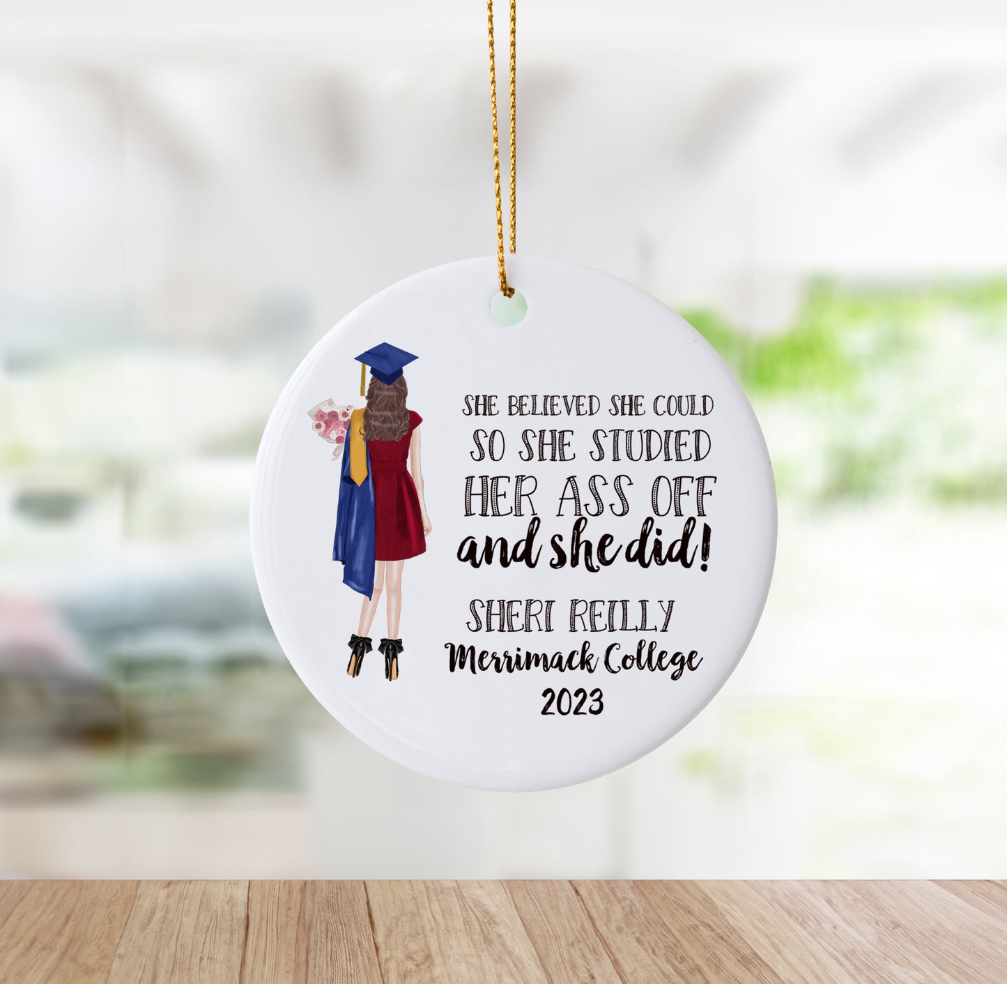 Graduation Ornament "She Believed She Could"