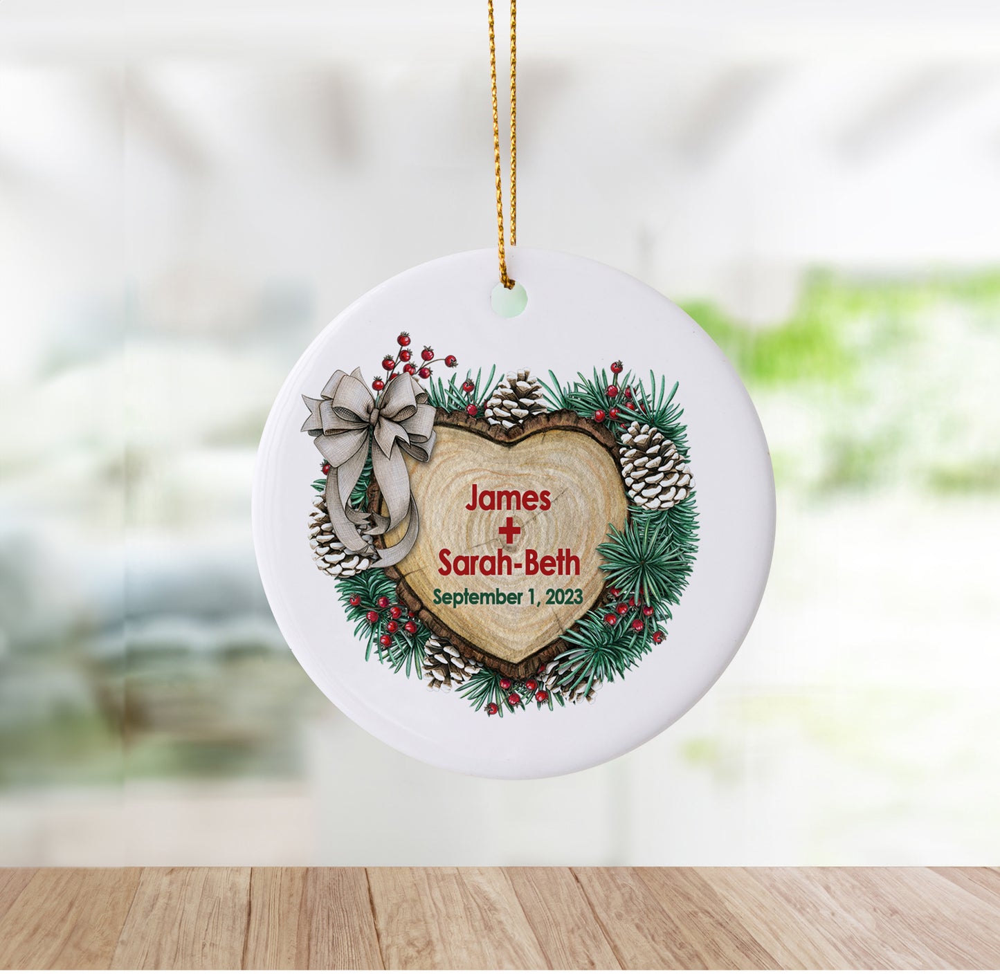 Wedding Anniversary Christmas Ornament