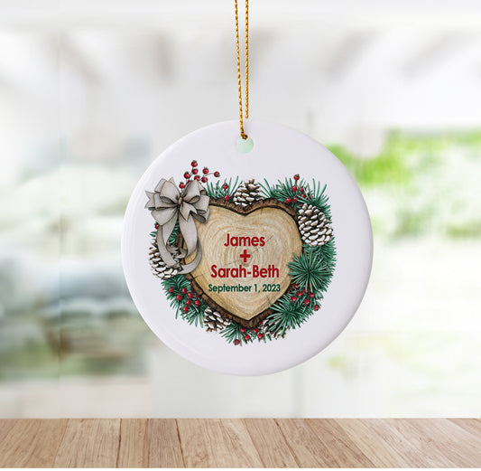 Wedding Anniversary Christmas Ornament